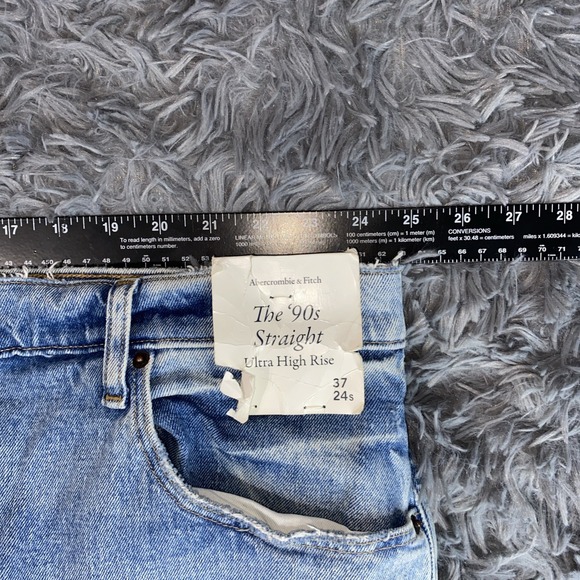 *NEW* Abercrombie & Fitch Women's 37 / 24s  The 90's Straight Ultra High Rise - Picture 9 of 15